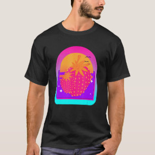 Retro Vaporwave 90s Red Berry Summer Fruit Strawbe T-Shirt