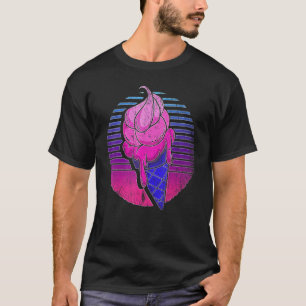 Retro Vaporwave Ice Cream Cone Synthwave Summer Ic T-Shirt