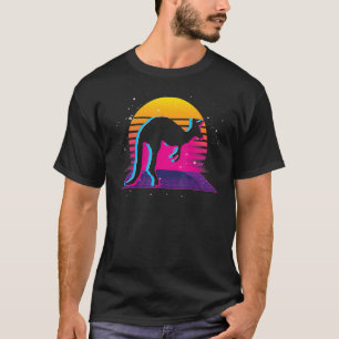 Retro Vaporwave Kangaroo T-Shirt