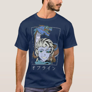 Retro Vaporwave Otaku Japan Anime Dragon Demon Kan T-Shirt