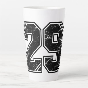 Retro Varsity Number 29 Sports Graphic – Latte Mug