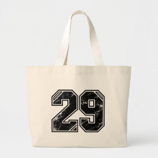Retro Varsity Number 29 Sports Graphic – Latte Mug Large Tote Bag