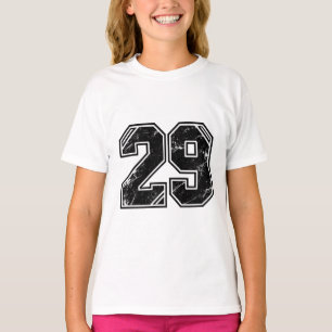 Retro Varsity Number 29 Sports Graphic – Latte Mug T-Shirt