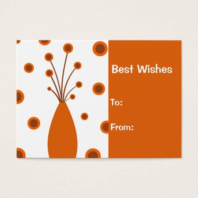 Retro vase Best Wishes : Card (Front)