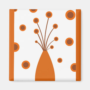 Retro vase - Magnet