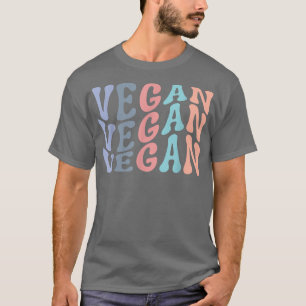Retro Vegan Plant-Based Groovy Vegetarian Powered T-Shirt