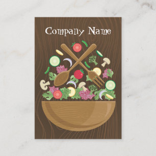 Retro Vegetable Bowl Business Card