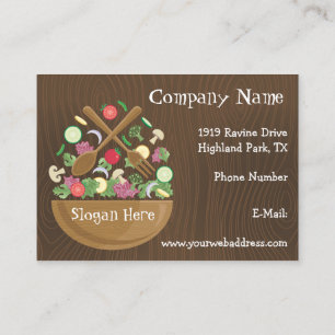 Retro Vegetable Bowl Business Card