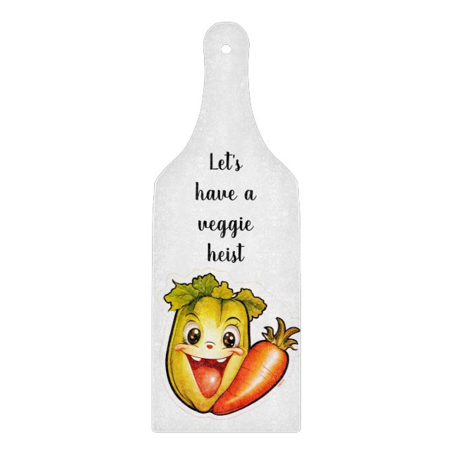 Retro veggies  cutting board (Front)