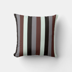 Retro Vertical striped abstract Throw Pillow