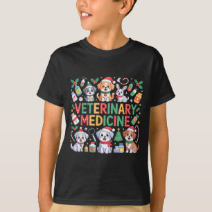 Retro Veterinary Medicine Vet Tech Cat Dog Lover C T-Shirt