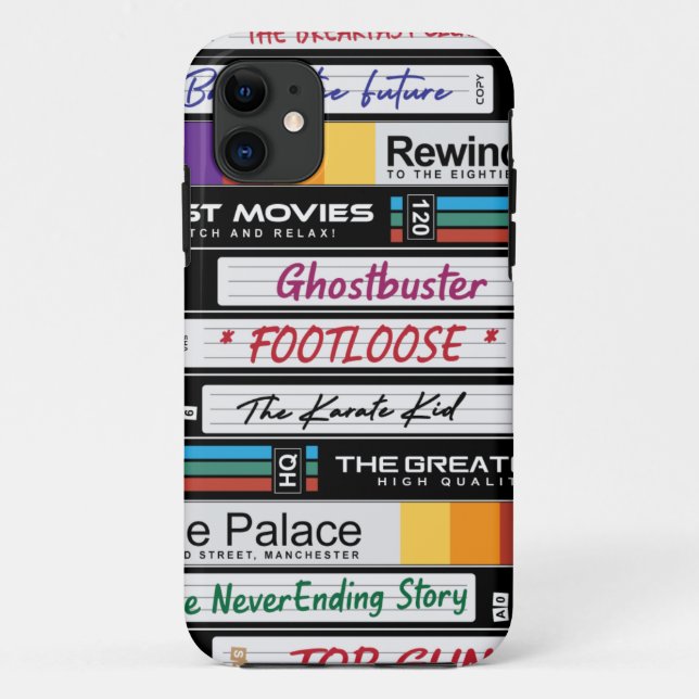 Retro VHS 80's Movies Case-Mate iPhone Case (Back)