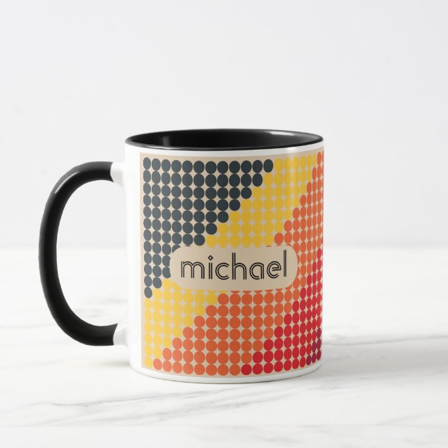 Retro VHS Bauhaus Small Dots Mug (Left)