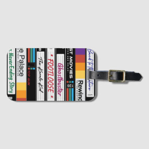 Retro VHS Movie Design Luggage Tag