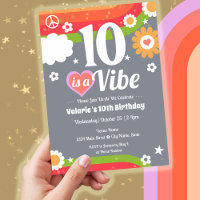 Retro  Vibe 10th Birthday 