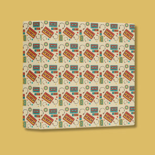 Retro Vibes - 1980s Cassette Tapes Pattern Binder