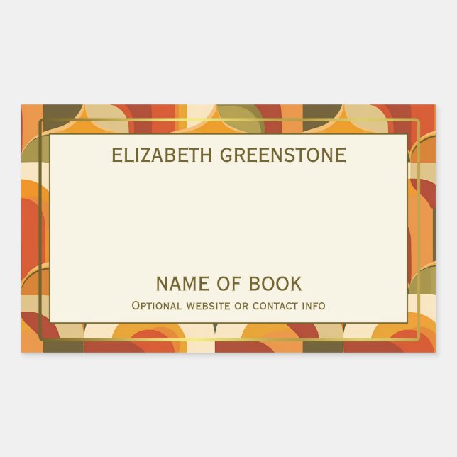 Retro Vibes Author Signature Bookplate Sticker (Front)