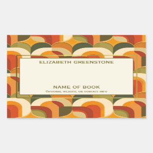 Retro Vibes Author Signature Bookplate Sticker