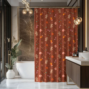 Retro Vibes Curtain Pastel Holiday Bathroom Fun