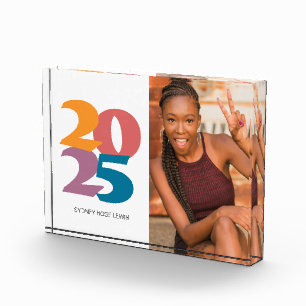 Retro Vibes Graduation Celebration Party Photo Block