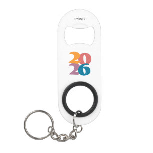 Retro Vibes Graduation Class of 2025 Keychain Bottle Opener