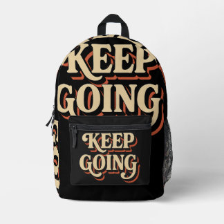 Retro Vibes - Vintage Typography Art Printed Backpack