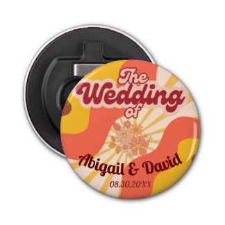 Retro Vibes Vintage Wedding Bottle Opener