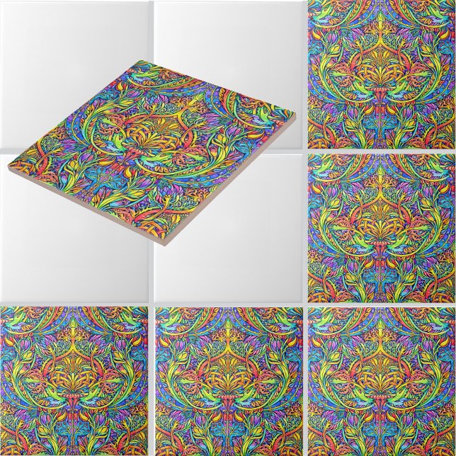 Retro Victorian Era Art Nouveau Ornament Pattern Tile (Creator Uploaded)
