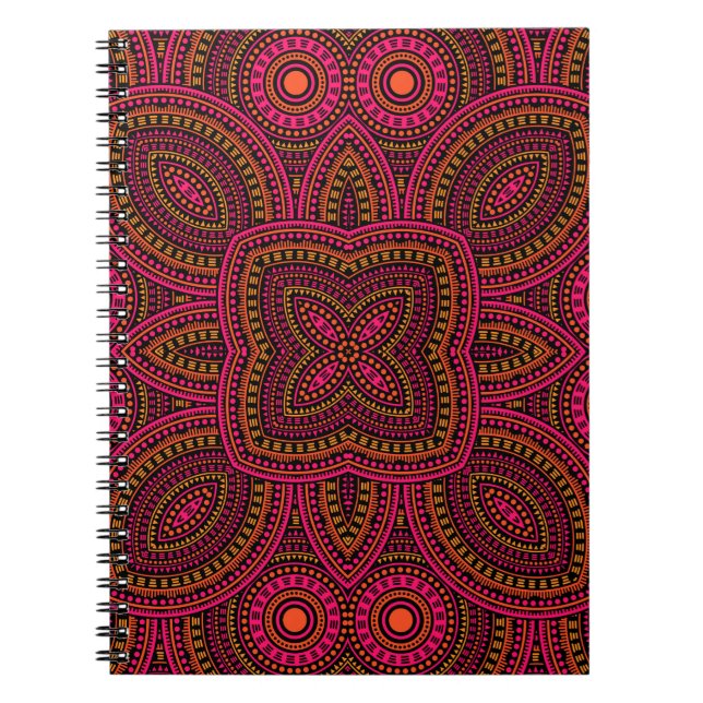 Retro victorian majolica tile seamless pattern. Et Notebook (Front)