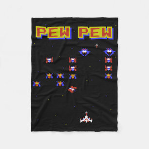 Retro Video Game Old School Game 80s Vintage Gamin Fleece Blanket