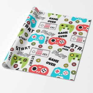 Retro Video Game Wrapping Paper