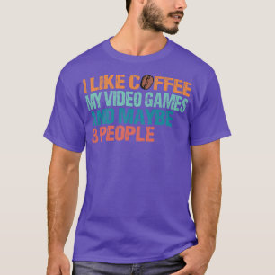 Retro Video Games and Coffee Lover T-Shirt