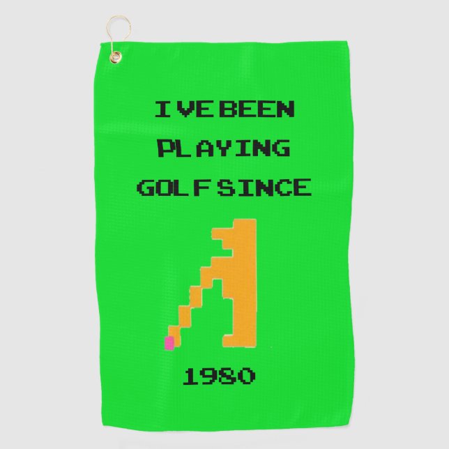 Retro Vidéo Golf Serviette de jeu (Devant)