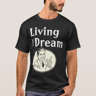 Rétro vie le T-shirt foncé rêveur