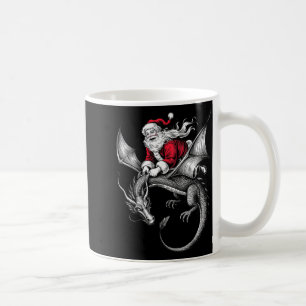 Retro Viking Pagan Christmas - Clic Santa Riding D Coffee Mug