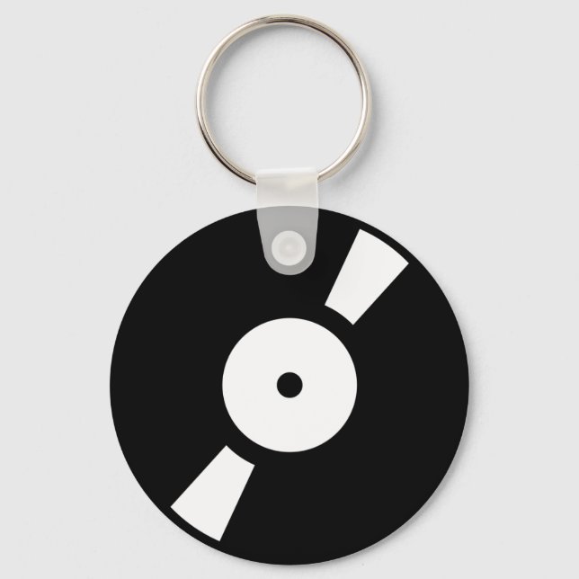 retro vinly record keychain (Front)
