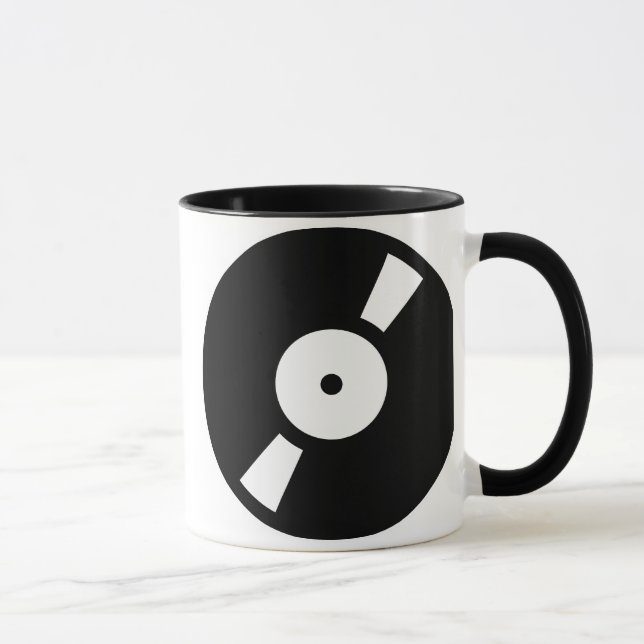 retro vinly record, retro vinly record mug (Right)