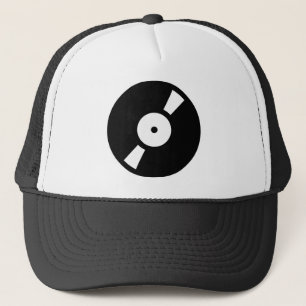 retro vinly record trucker hat