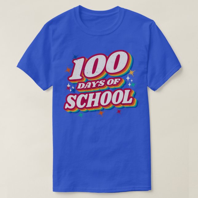 Retro Vintage 100 days of School T-Shirt (Design Front)