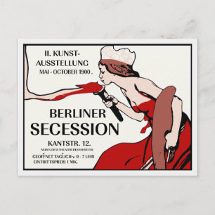 Retro vintage 1900 Berlin Art Expo Postcard