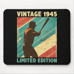 Retro Vintage 1945 Baseball Lover Limited Edition Mouse Pad