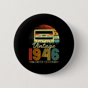 Retro Vintage 1946 Limited Edition 80 Years Old Bi 2 Inch Round Button