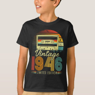 Retro Vintage 1946 Limited Edition 80 Years Old Bi T-Shirt