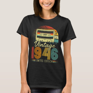 Retro Vintage 1946 Limited Edition 80 Years Old Bi T-Shirt