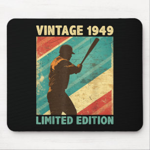 Retro Vintage 1949 Baseball Lover Limited Edition  Mouse Pad