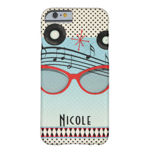 Retro Vintage 1950's Fifties Red Cat Eye Glasses Barely There iPhone 6 Case
