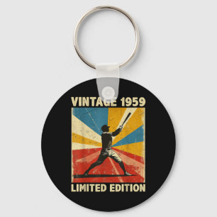 Retro Vintage 1959 Baseball Lover Limited Edition Keychain