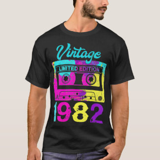 Retro Vintage 1982 40th Birthday Cassette Tape T-Shirt