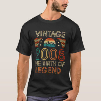 Retro Vintage 2008 12Th Birthday Gifts 12 Year Old T-Shirt