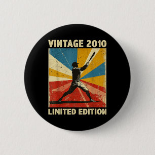 Retro Vintage 2010 Baseball Lover Limited Edition  2 Inch Round Button